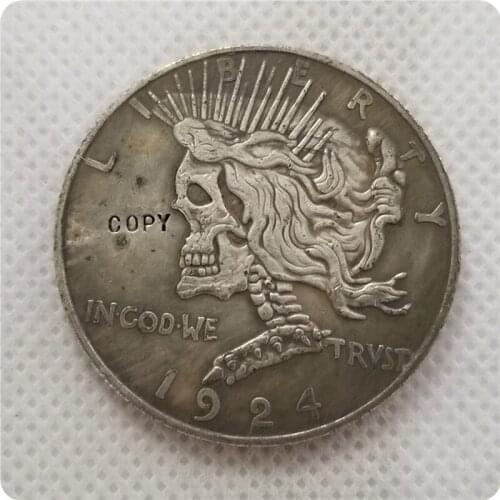 Hobo Nickel two face USA Morgan Dollar and Peace Dollar COIN COPY