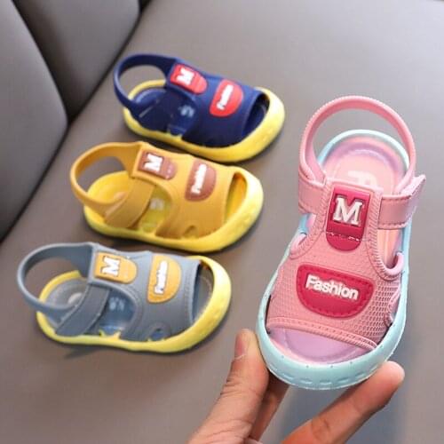 Breathable Summer Baby Girls Sandals, Toddlers Solid Color Open Toe Soft Sole Shoes Sport Infant Prewalker for Gils Boys