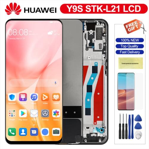 100% Original Screen For Huawei Y9s Lcd Display Touch Screen Digitizer Assembly With Frame For Huawei P Smart Pro 2019 LCD