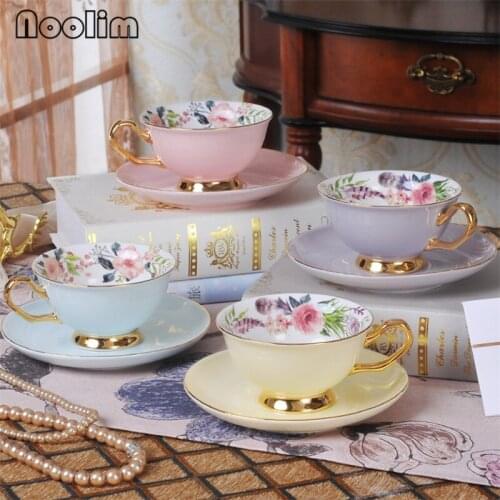 European Ceramic Phnom Penh Hand Painted Coffee Milk Mug Porcelain Simple Afternoon Tea Cup with Saucer Set Drinkware 210ML