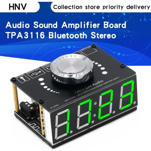HIFI 50W*2 stereo Bluetooth digital power amplifier board module with WIFI timing clock Xinyi XY-W50L