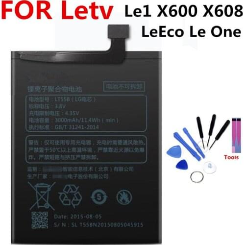 LT55B battery For Letv LeEco Le One 1 Le1 x600 X608 3000mAh lithium battery li-ion polymer battery High capacit