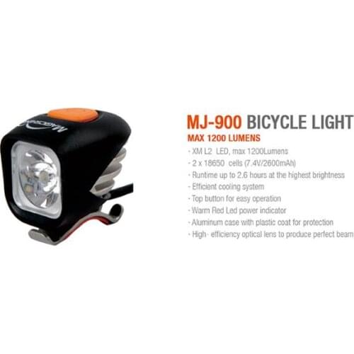 MagicShine MJ900 1200 Lumen LED Bike Light including battery