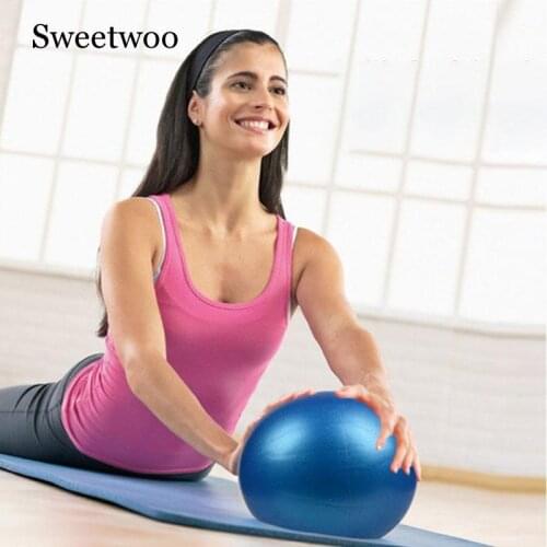 Mini Yoga Pilates Ball Explosion-proof Pvc Fitball For Stability Exercise Training Gym Anti Burst&slip Resistant Straw 25cm