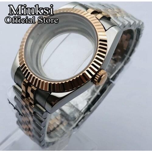 Miuksi 36mm/40mm silver rose gold case sapphire glass jubilee strap fit NH35 NH36 ETA2836 Miyota 8205 8215 DG2813 3804 movement