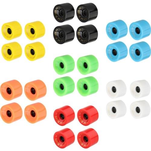 Set of 4 70mm 82a Skateboard & Longboard Wheels, PU Mini Cruiser Wheels Street(7 Color Choose)