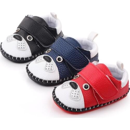 Infant anti-slip PU Leather first walker sneaker Hot sell baby boy moccasins soft soled Newborn Baby sport shoes 0-18M