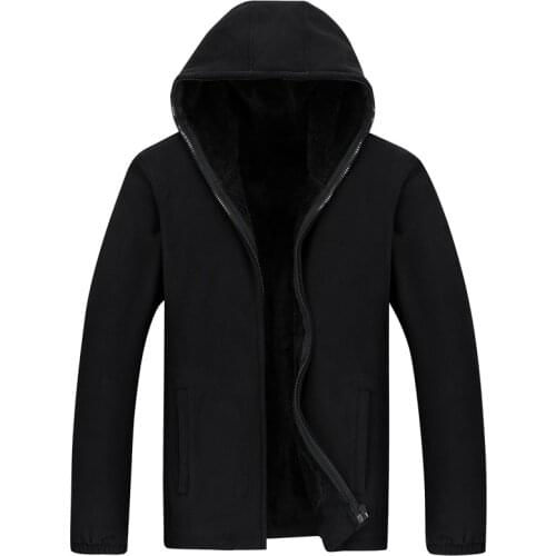 MRMT 2021 Brand New Autumn Winter Mens Hoodies Sweatshirts Plus Velvet for Male Loose Cardigan Hooded Warm Jacket