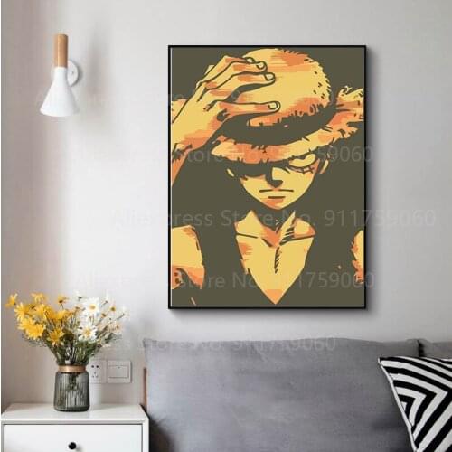 Monkey D. Luffy One Piece Anime Canvas Painting Decor Wall Art Pictures Bedroom Study Home Decoration Prints Poster