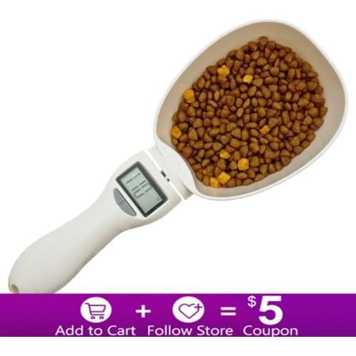 Pet Food Scale Electronic Measuring Tool For Dog Cat Feeding Bowl Measuring Spoon Kitchen Scale Digital Display 250ml