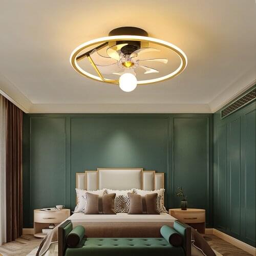 Nordic LED Ceiling Fans for Dining Room Living Room Bedroom RC APP Control Modern Led Ceiling Fans Lamp Quality Home Lighting