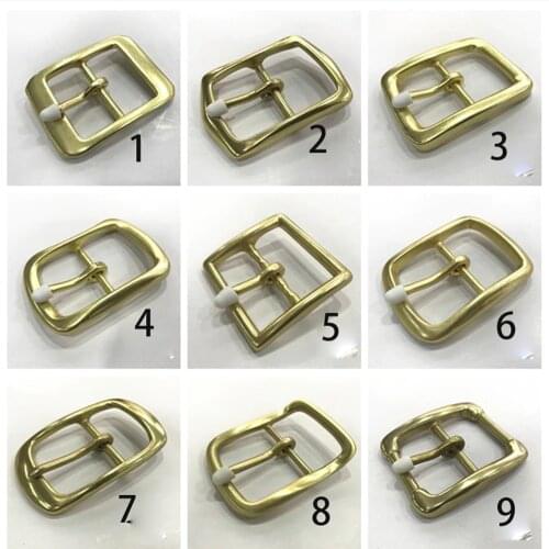 DIY leather craft belt pin buckle solid brass tri-glide 3pcs/lot