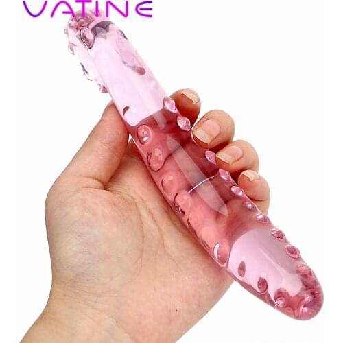 VATINE Crystal Glass Dildo Sex Toys Hippocampus Fake Penis Adult Products Gay Masturbation for Women Gay Female Masturbator