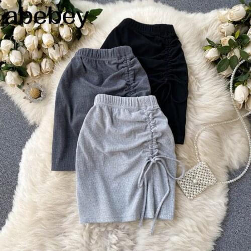Women Fashion Ruffles Skirt Design Elegant Solid Ruched A-line Skirts Summer Korean A-line Sexy Streetwear Mini Skirt