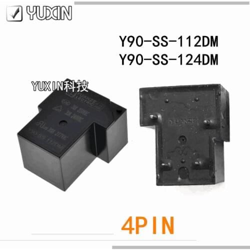 10PCS/LOT 100%Original&New Relay Y90-SS-112DM 12VDC Y90-SS-124DM 24VDC Y90-SS-124DM-HJ Y90 SS 124DM 12V 24V 30A 4PIN