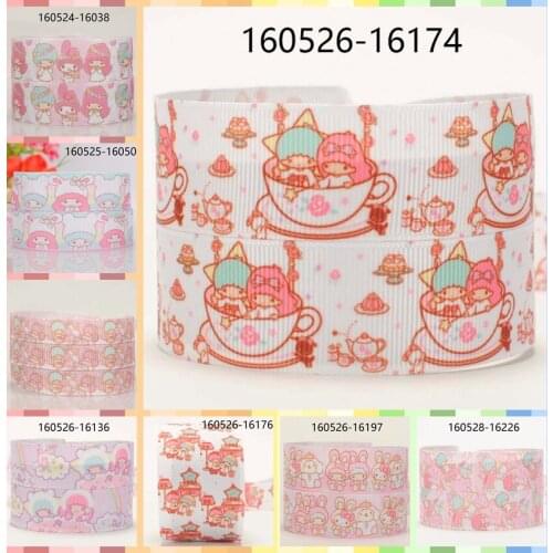 10yards -different sizes -Japanese little twin star cartoon ribbon printed Grosgrain ribbon