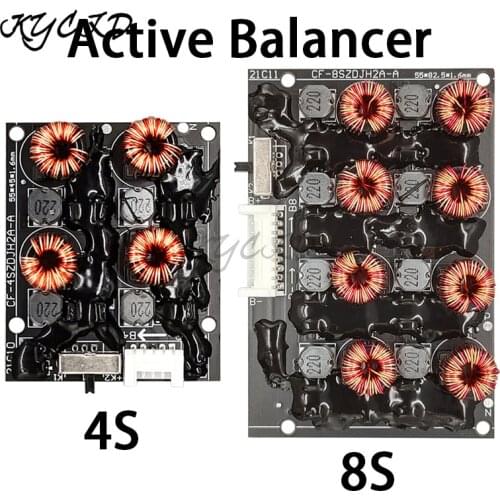 2A BMS 4S 8S Active Balancer Equalizer Module 3.2V/3.7V LiFePO4 Li-ion Lipo Lithium 18650 Battery Power Energy Transfer Board