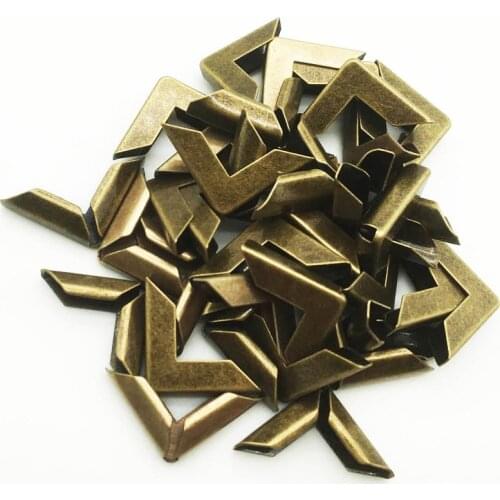 40PCS/Lot 16X16X4mm Bronze Metal Book Corners For Photo Albums Menus Folders DIY Scrapbooking Decor Corner Protectors WD0289