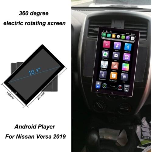 Electric Rotating Big Screen Android 9.0 Multimedia For Nissan Versa 2019 GPS Navigation Car Stereo Radio Video Head Unit