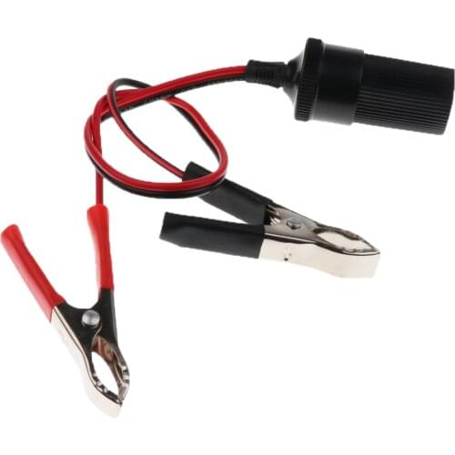 30A Car Battery Alligator Clips Power Cable Copper Truck Cigarette Lighter Adapter Socket 12V Clamp for cars, boats, caravans
