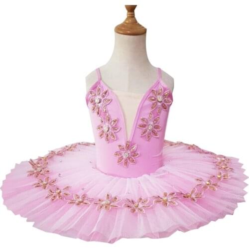 Jupe de ballet pour enfants rose, jupe en gaze cygnet de danse, jupe Tutu de Ballet professionnelle du lac des cygnes, jupe