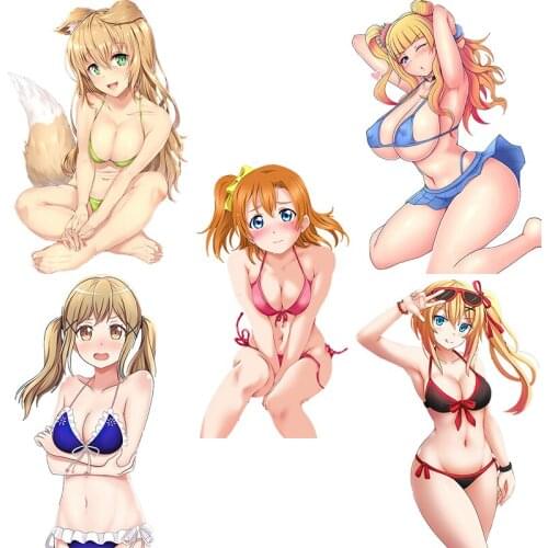 Three Ratels CDM367 bikini sexy girl kawaii Anime Sticker for skateboard bike motorcycle auto car gabinete gamer decals