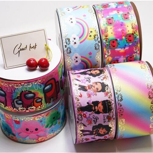 3 Inch 75 mm Printed Holographic Foil Ribbon 50 Yard Craft Suppliers 48346