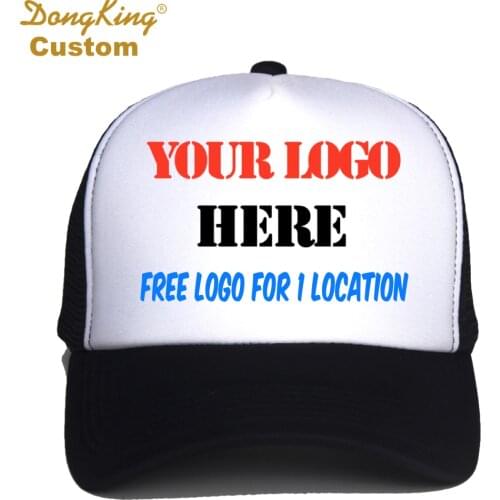 Custom Trucker Cap Free Logo Text Photo Print Adult Men Women Mesh Adjustable Snapback Personalized Gorras Free Shipping
