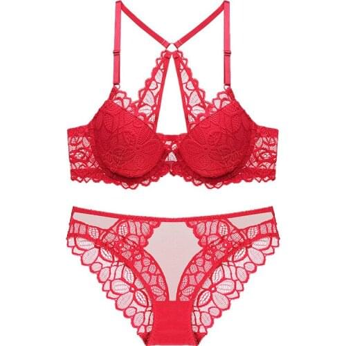 Red Bra Set with Lace Bra Lingerie Set Underwear Set Panty Set Lingerie Set Sexy Panties and Bra Set Bra and Underwear Set