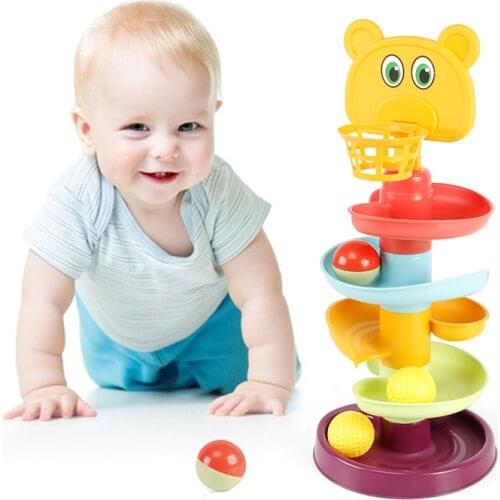 Colorful Tree Ball Run Track Building Blocks Kids Game Toys Children Learning Educational DIY Track Shooting Toys Gifts