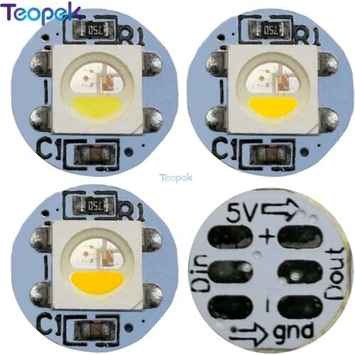 SK6812 RGBW 5050 Individually Addressable Digital LED Chip Pixel (RGB+White/Warm/Nature) 5V mini PCB board (10mm*3mm) Heatsink