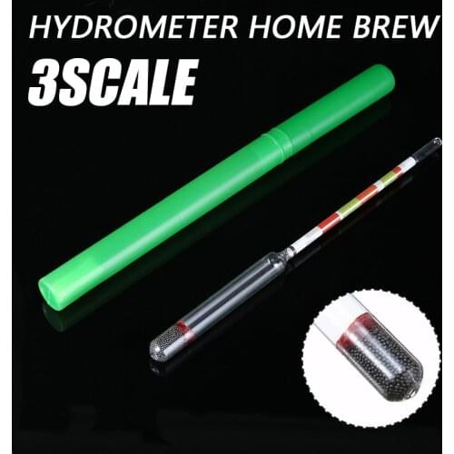 New Tester 3 Scale Home Brew Hydrometer Wine Beer Cider Alcohol Testing Making Measuring The Pre-dinner Wine