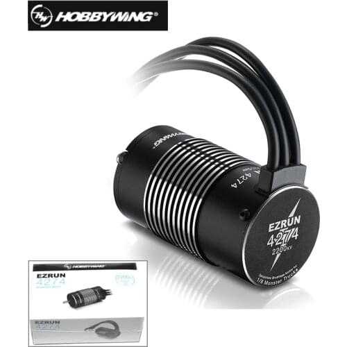 Original Hobbywing EZRUN SL 4274 Senseless 4 Poles 2200KV High Frequency Brushless Motor Black for 1/8 Rc Car