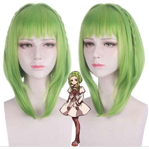 2020 Toilet-bound Hanako-kun Cosplay Sakura Nanamine Green Briads Cosplay Wig Heat Resistant Synthetic Hair