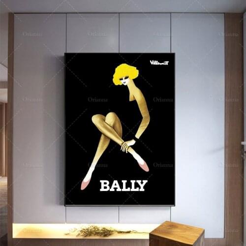 Bally Blonde Woman Poster, Bally Blonde Woman Print, Bernard Villemot Art, Vintage Prints, Bally Poster, Bally Print, Vintage Wa