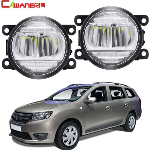 2in1 Fog Light Assembly Daytime Running Light For Dacia Logan 2004-2015 Car Front Bumper LED Fog Lamp DRL 30W 8000LM 12V