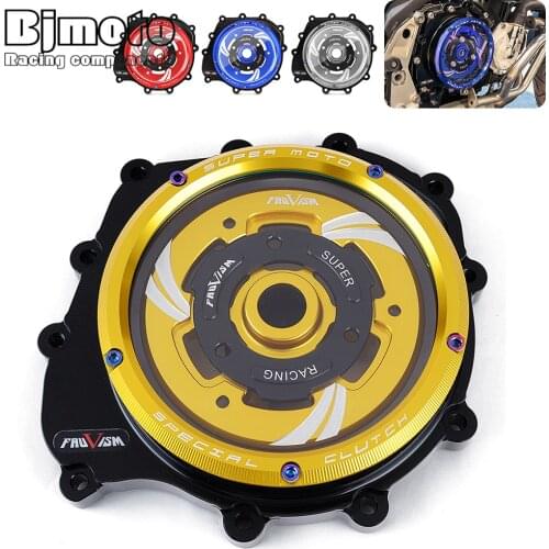 Motorcycle CNC Racing Clear Clutch Cover & Spring Retainer R For BMM F750GS F850GS 2018-2021 F900XR 2020-2021