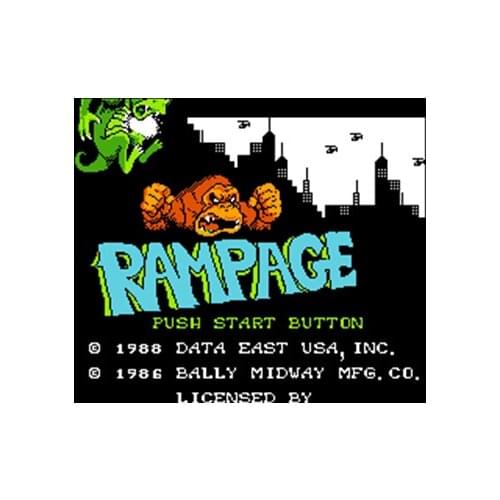 Rampage 60 Pin Game Card For 8 Bit Subor Game Player