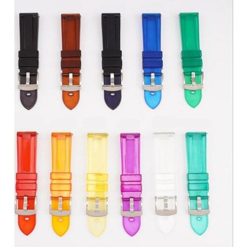 Wholesale 10PCS/lot 22mm rubber bands watch band thermoplastic polyurethane watch straps 10 colors available new