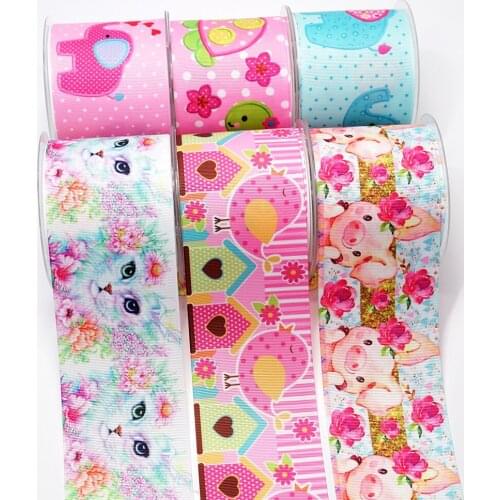DIY Handmade Materials Printed Grosgrain Ribbon 50 Yard Per Size 23562