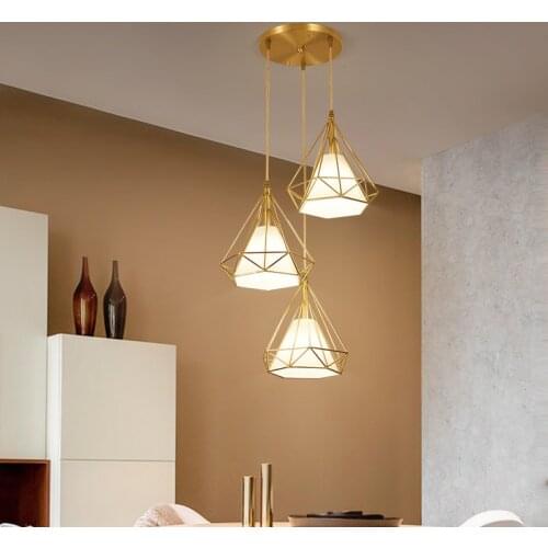 Restaurant Chandelier Three - Head Modern Simple Atmospheric Lighting Household Personality Creative Web Celebrity Table Lamps