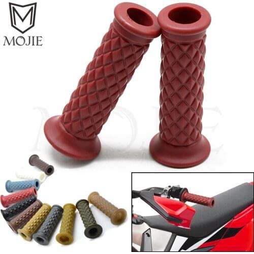 7/8" 22mm Motorcycle Rubber Hand Grip Bar Handlebar Grips Handle Bar For Yamaha For Suzuki For Cafe Racer Bobber Clubman Custom