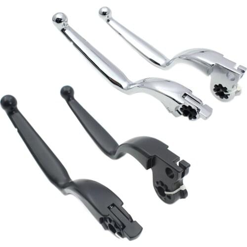 Pair Motorcycle Brake Clutch Levers Handle For Indian Scout 2013-2017 Black/Silver