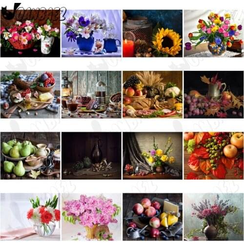 Modern Sunflower Fruit Diamond Painting 5D Diy Wall Art Pear Flower Diamond Mosaic Poster Room Home Decoration Gift