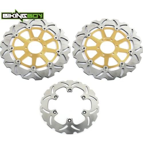 BIKINGBOY Front Rear Brake Discs Rotors Disks For Yamaha FZ 750 Genesis 89 90 91 92 FZ750 Motorcycle 320mm 267mm Stainless Steel
