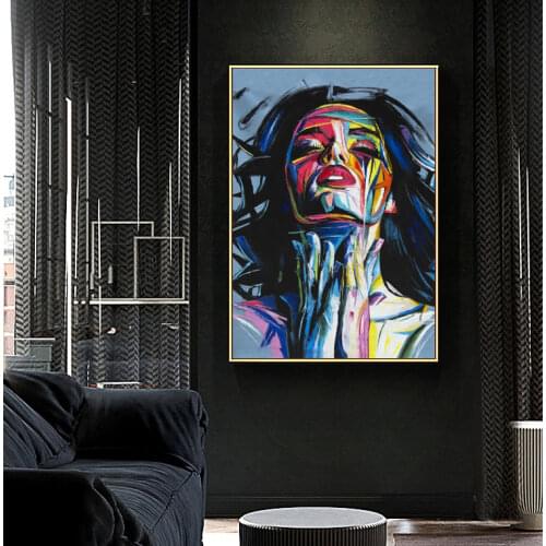 Street Graffiti Wall Art Canvas Prints Abstract Pop Art Girls Watercolor Canvas Paintings On The Wall Pictures For Home Decor