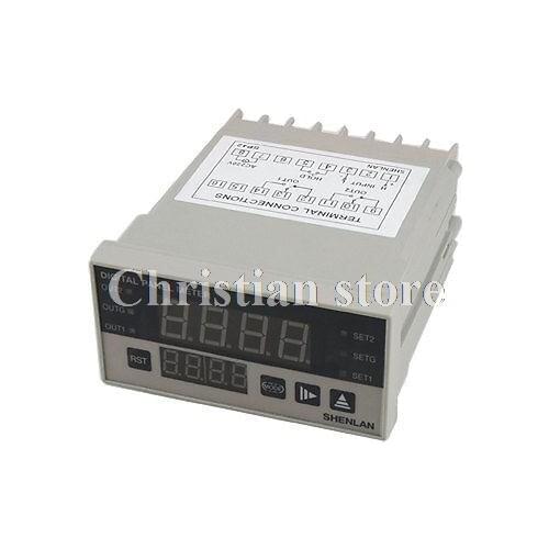 Upper Low Alarm Value Indicator AC 0-2A 4 Red LCD Digital Amp Panel Meter