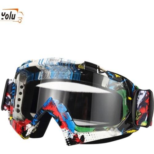 YOLU Outdoor Motorcycle Goggles Sport Racing Off Road Motorcycle Goggles Glasses for Motorcycle Dirt Bike