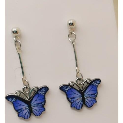 Womens Cute Butterfly Earrings Street Style Pendant Earrings Korean Fashion Pendant Earrings Jewelry Gifts