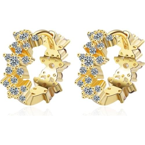 Womens Earrings Jewelry Plum Blossom Zircon Earrings Earrings Earrings Earrings Casual Party Jewelry Unusual Earrings